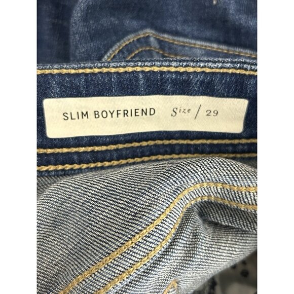PILCRO Anthropologie Womens 29 Slim Boyfriend Jeans Straight  Mid Rise Medium - Picture 3 of 16